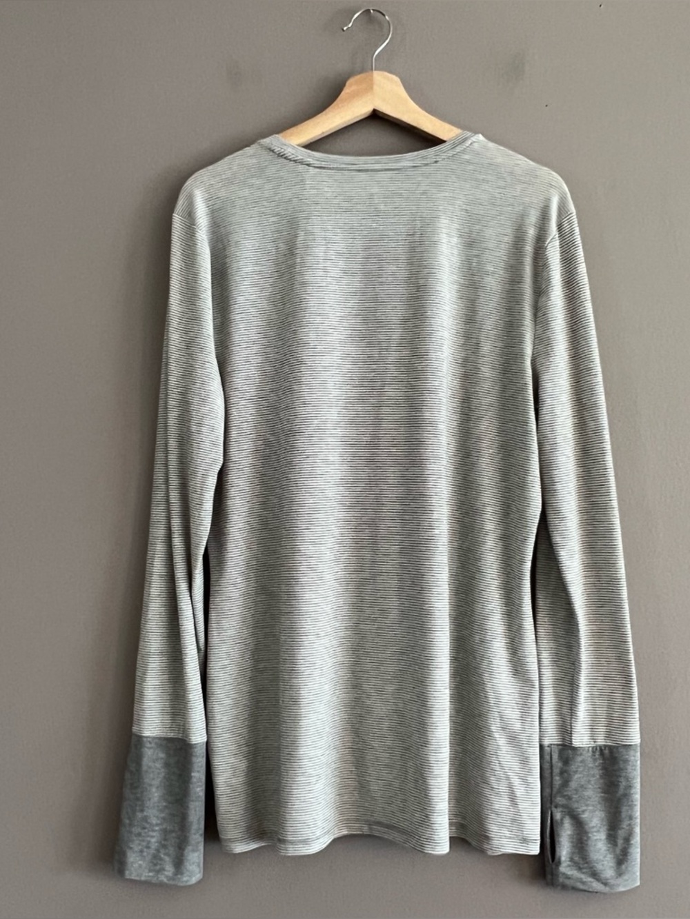Toad & Co Swifty Tunic Tee XL Gray White Striped Long Sleeve Casual Top Eco - Picture 2 of 15